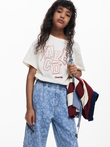 T-Shirt Desigual en blanc : devant