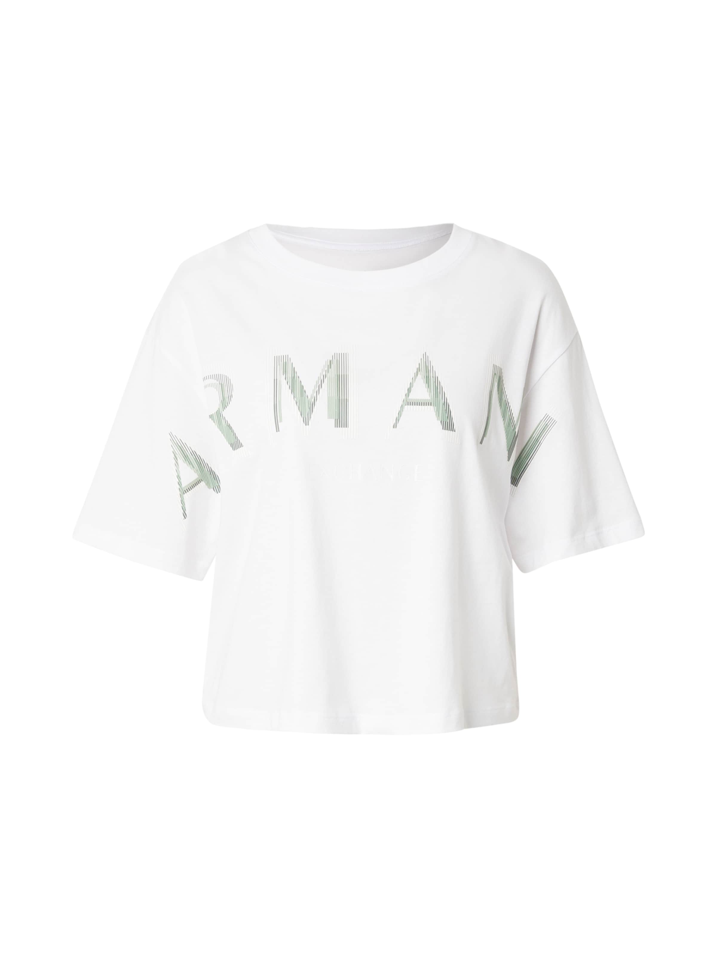 ARMANI EXCHANGE Тениска в бяло: отпред