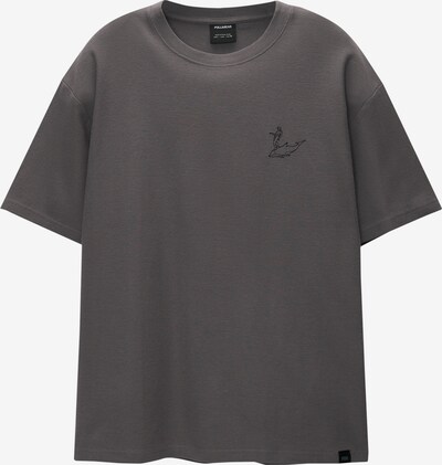 Pull&Bear Тениска в сиво-кафяво / черно, Преглед на продукта