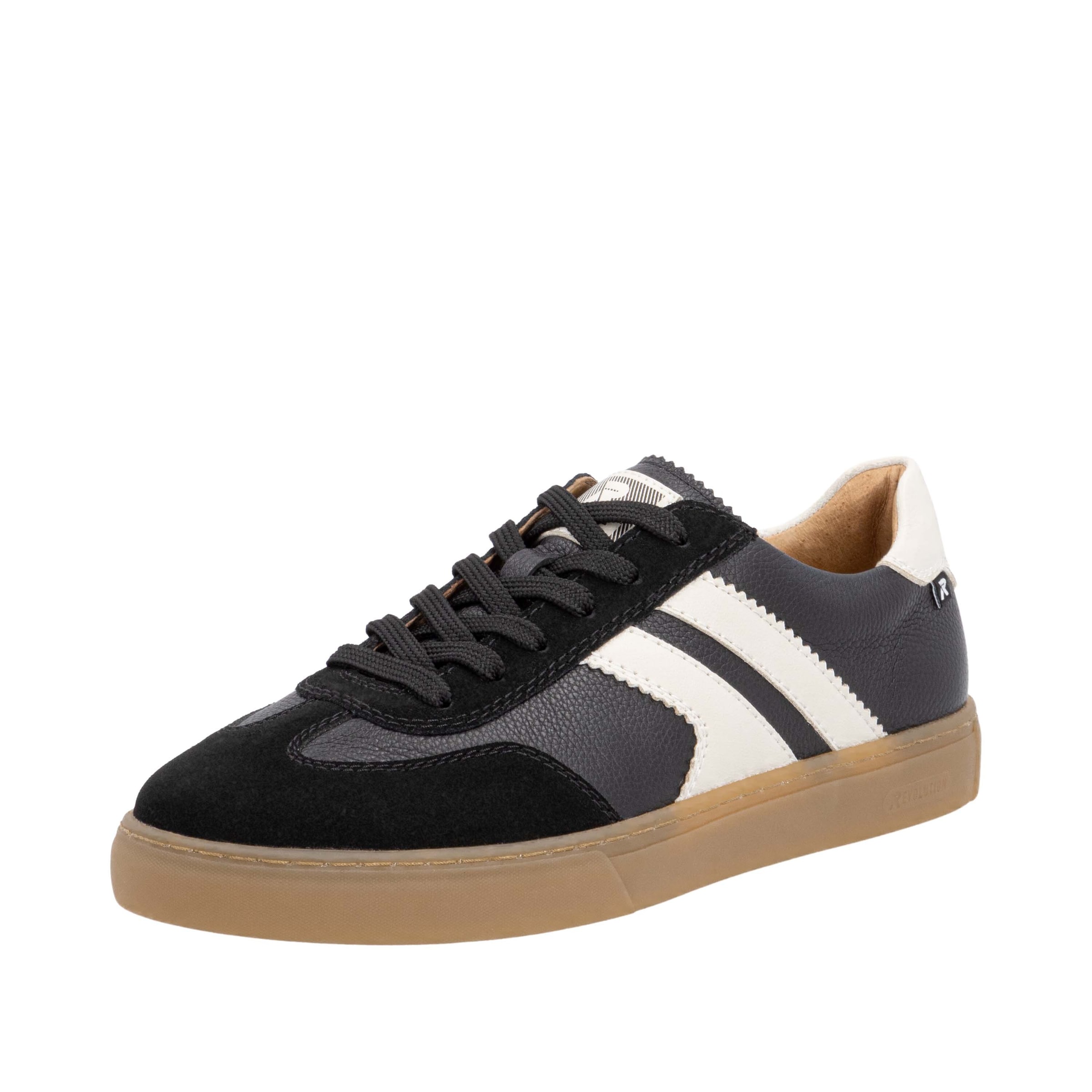 Sneaker bassa di Rieker Sport in nero: frontale