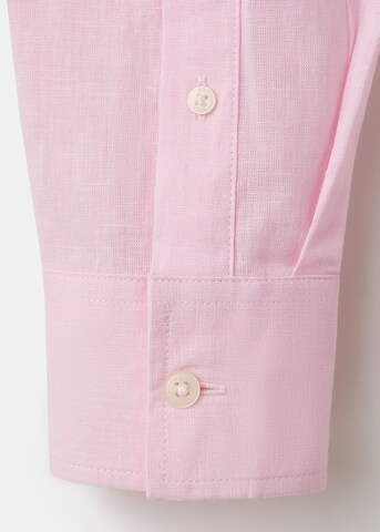 MANGO TEEN Regular fit Button Up Shirt 'Springl' in Pink