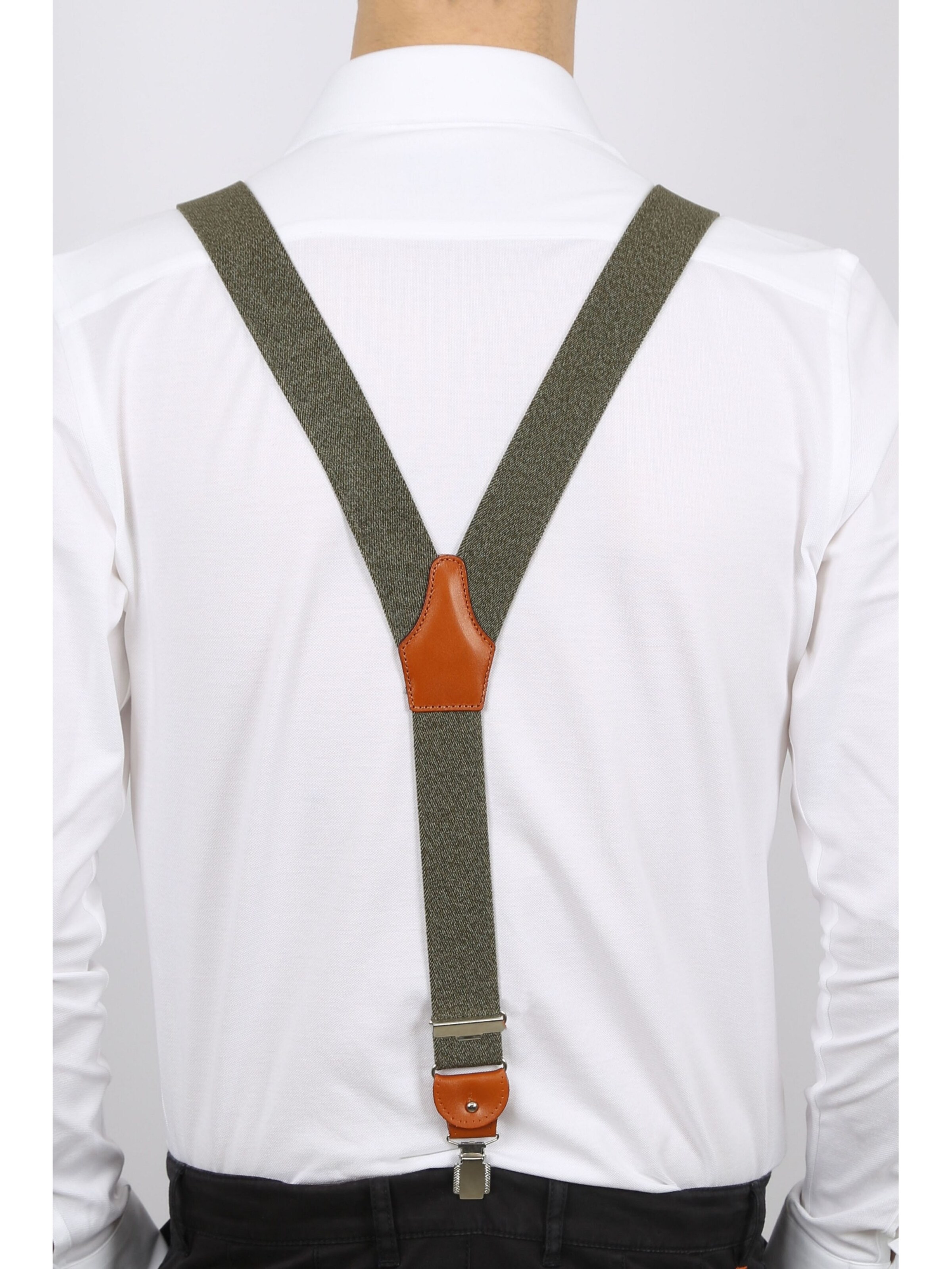 Profuomo Suspenders in Green