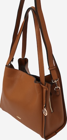 L.CREDI Shoulder Bag 'Judith' in Brown: front