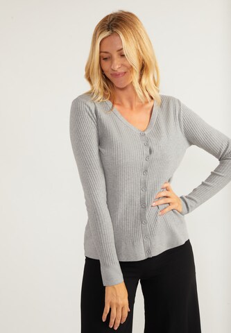 Cardigan usha BLACK LABEL en gris : devant