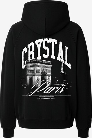 Crystal Paris Sweatshirt 'Arc' in Black: front
