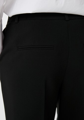 évasé Pantalon à plis COMMA en noir