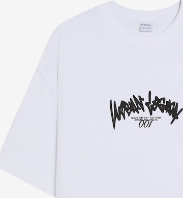 Tricou de la Bershka pe alb: față