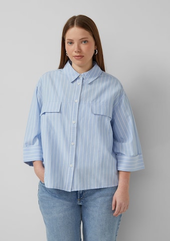 QS Blouse in Blue: front