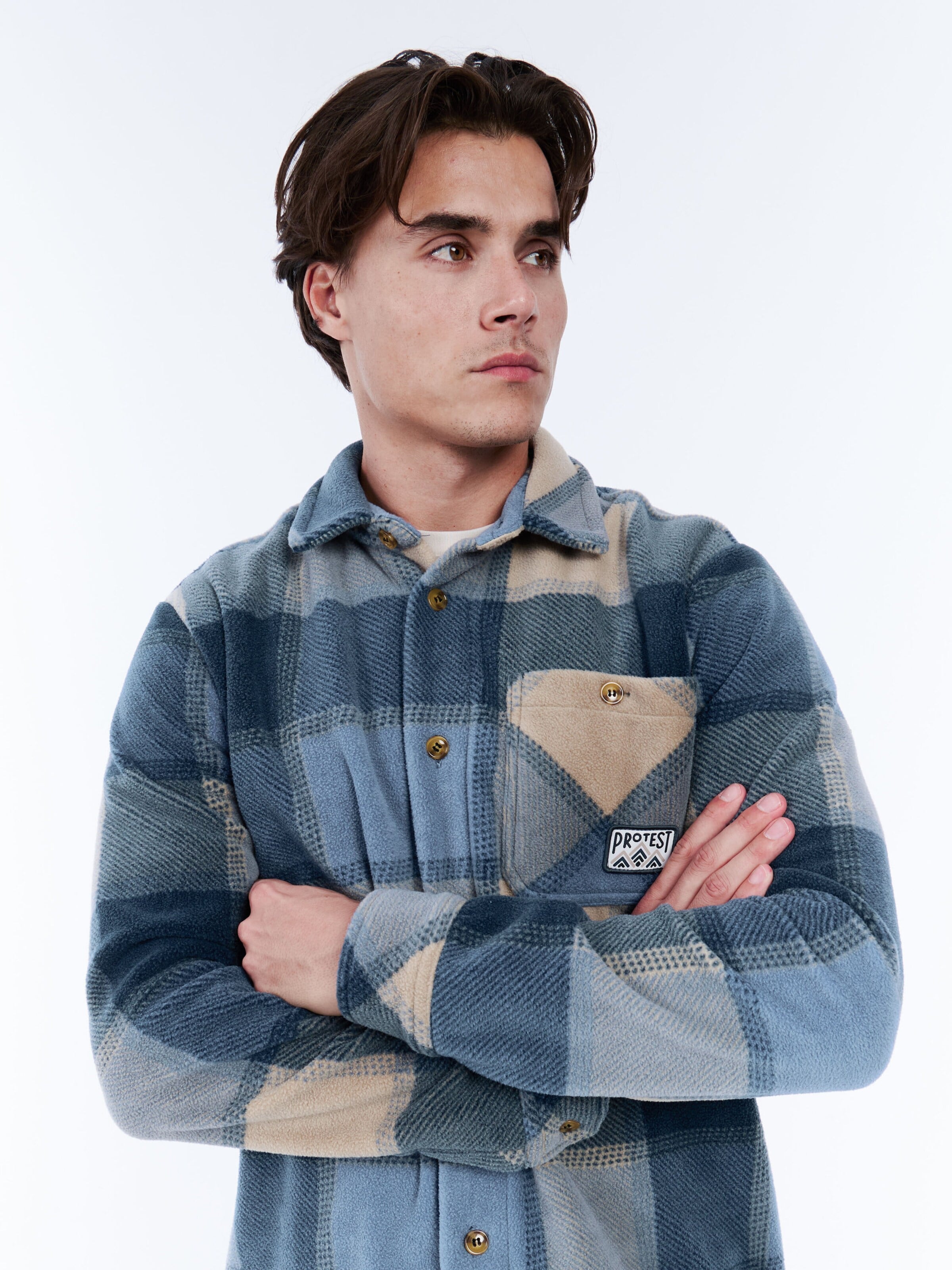 Coupe regular Chemise 'PRTMitchel' PROTEST en bleu