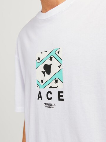 balts JACK & JONES T-Krekls 'BLOCKPOP'