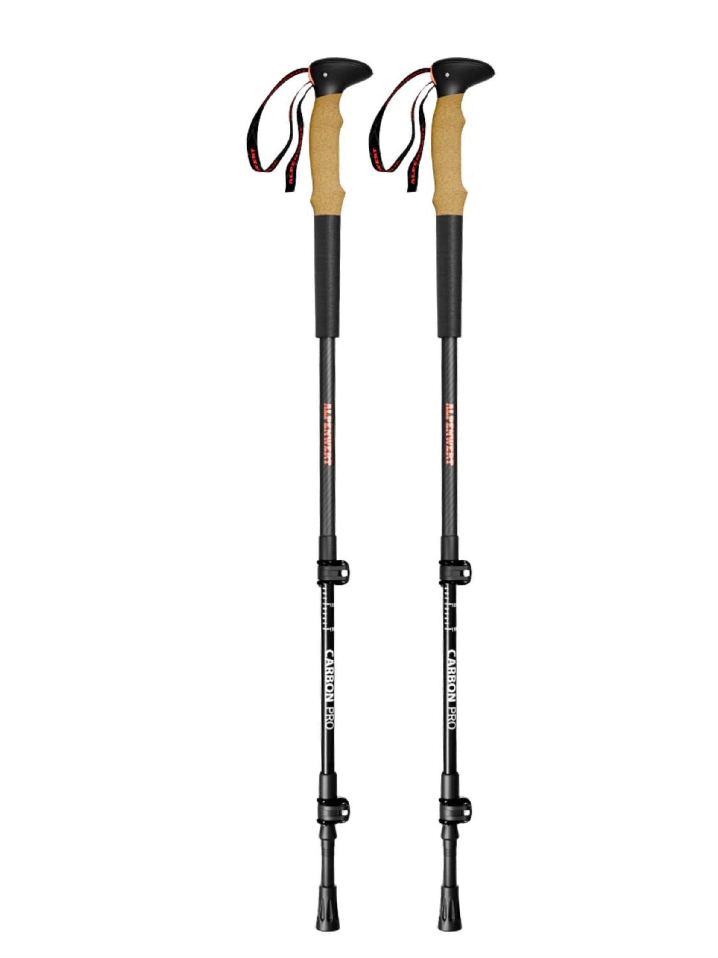Alpenwert Stick 'Wanderstöcke Teleskop' in Black: front
