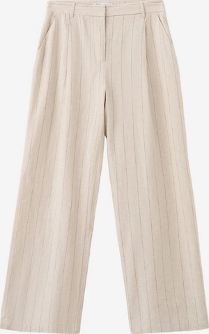 MANGO Wide Leg Laskoshousut 'Zede' värissä ruskea: etupuoli