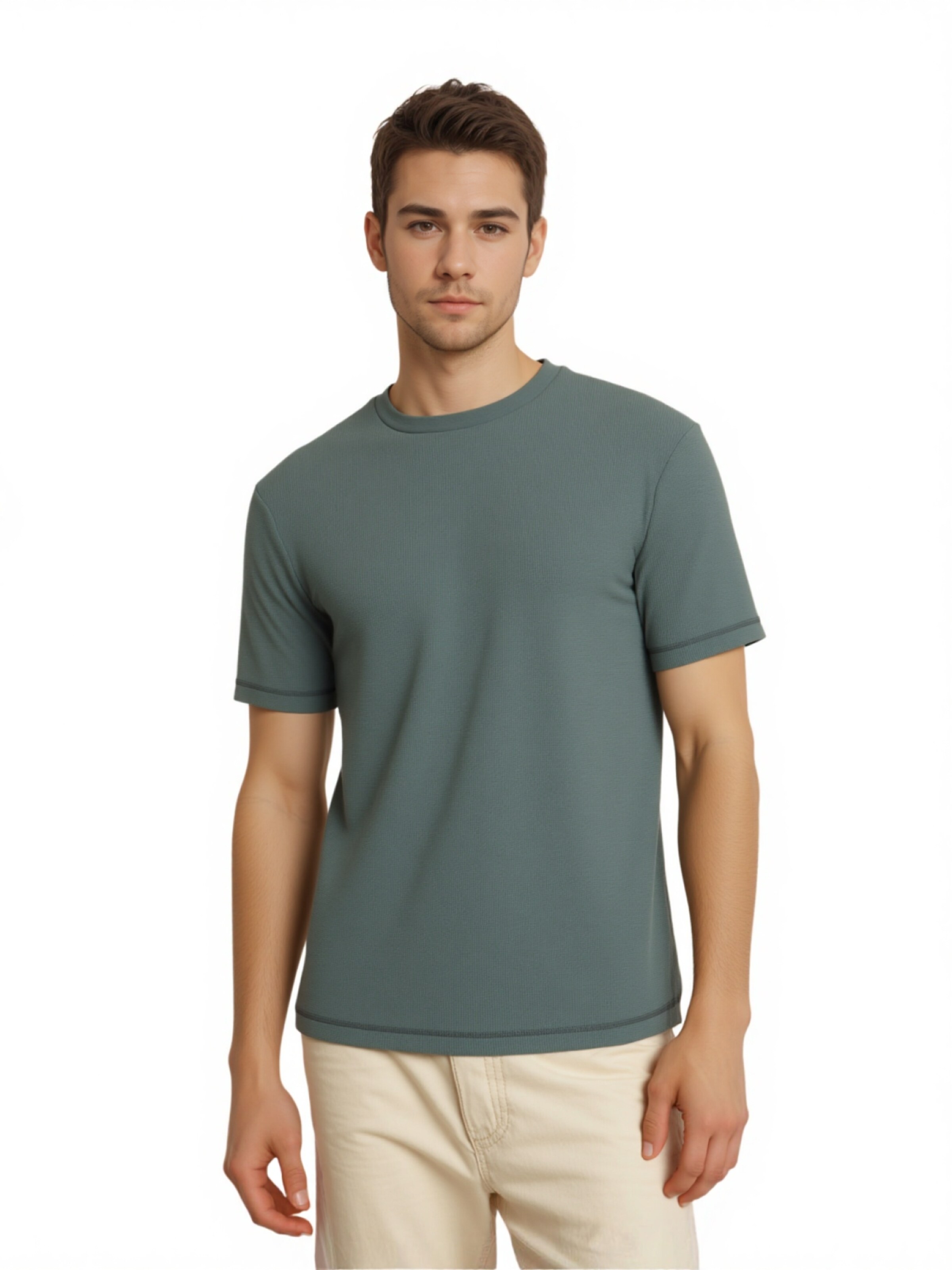 T-Shirt TOM TAILOR en vert : devant