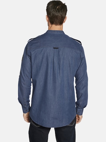 Jan Vanderstorm Comfort fit Overhemd ' Berde ' in Blauw