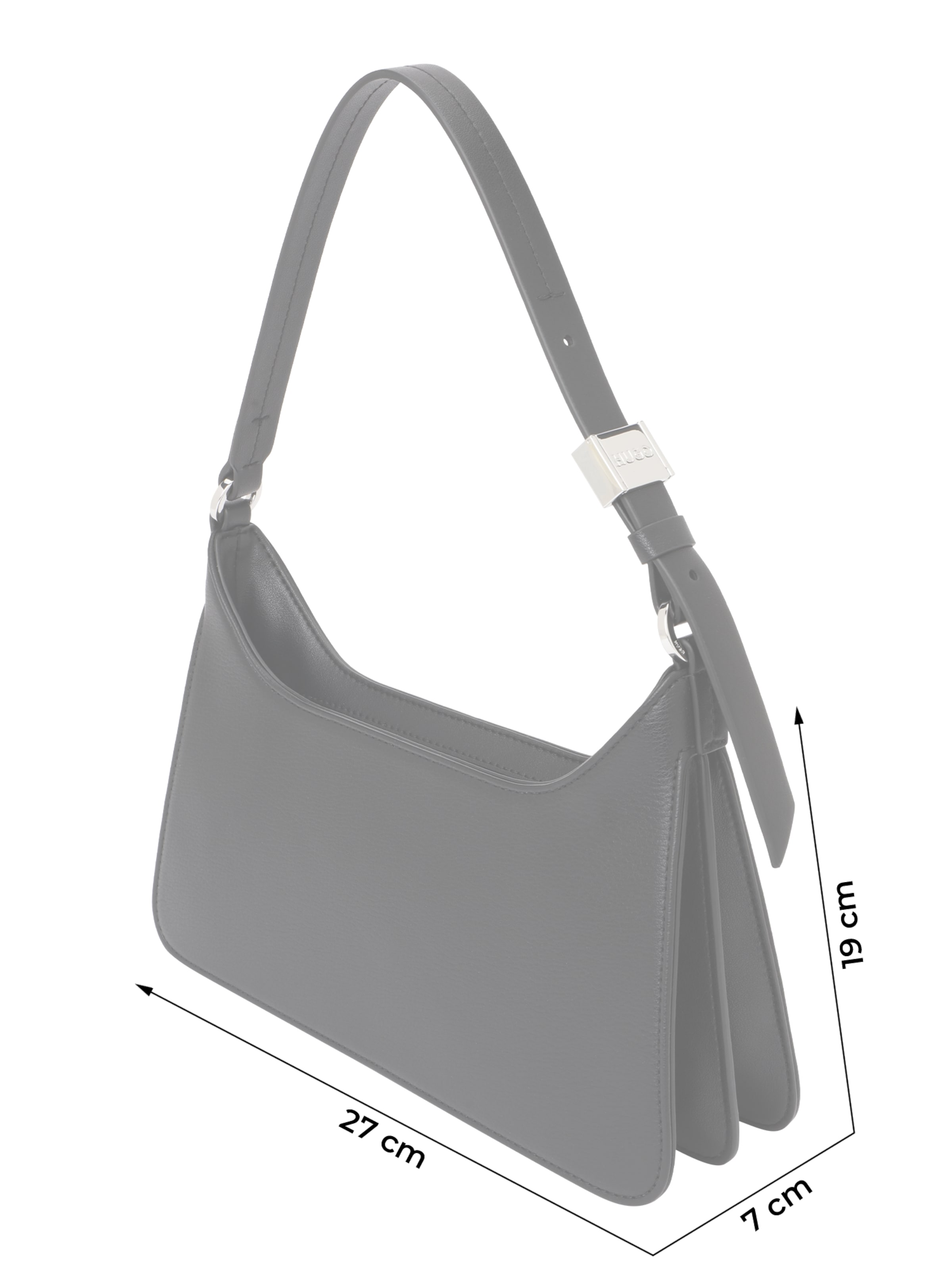 HUGO - Mala de ombro 'Mel 2.0' em preto