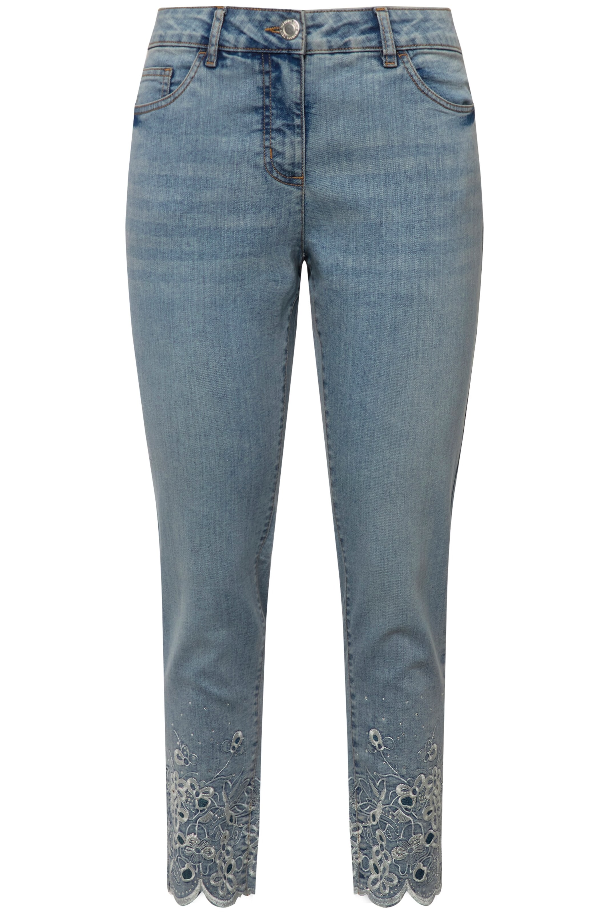 MIAMODA Slimfit Jeans in Blauw: voorkant