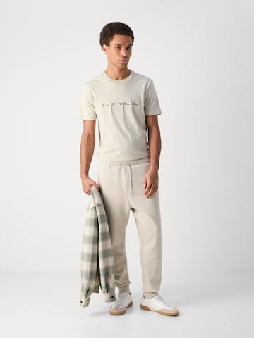BOSS Green Tapered Broek 'Hadiko' in Beige