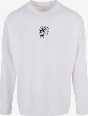 T-Shirt 'Skeleton' Merchcode en blanc : devant