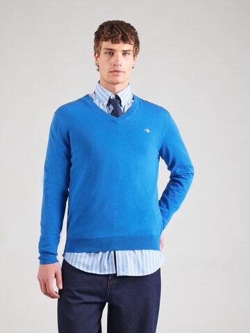 GANT Sweter 'CLASSIC' w kolorze niebieski: przód