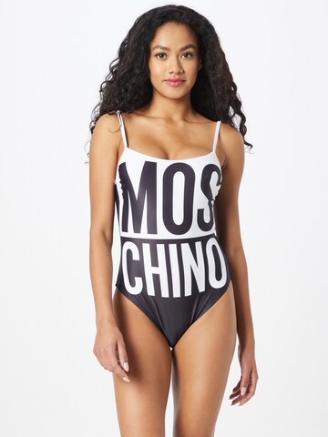Moschino Underwear - Fato de banho em branco: frente