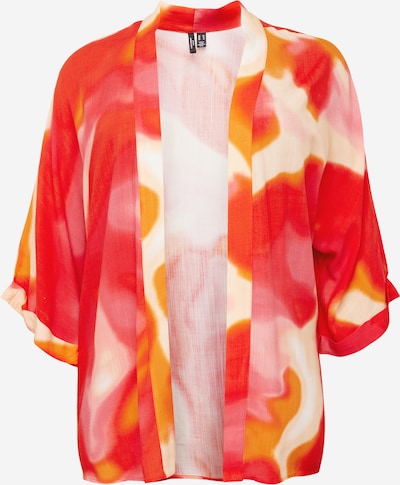 Vero Moda Curve Kimono 'Jade' i orange / knallröd / pastellröd / ullvit, Produktvy