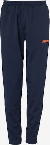 UHLSPORT Tapered Workout Pants in Blue: front