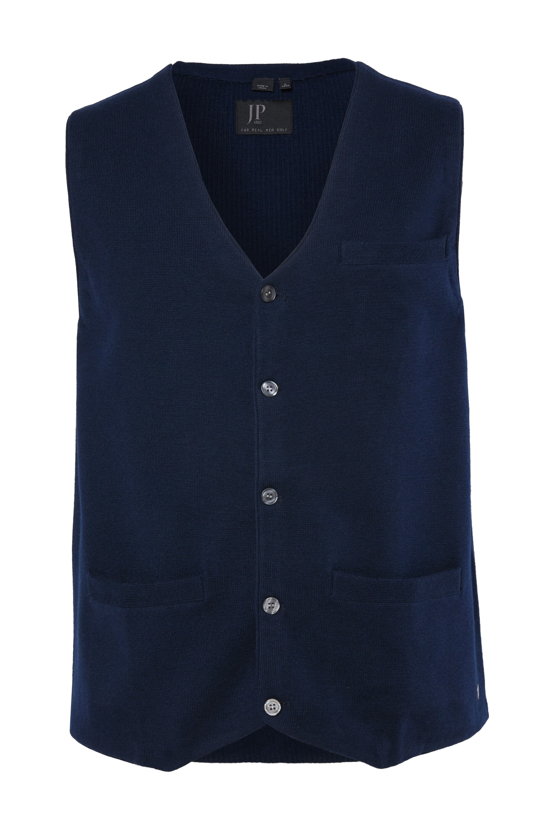 JP1880 Weste in Blau: Vorderseite