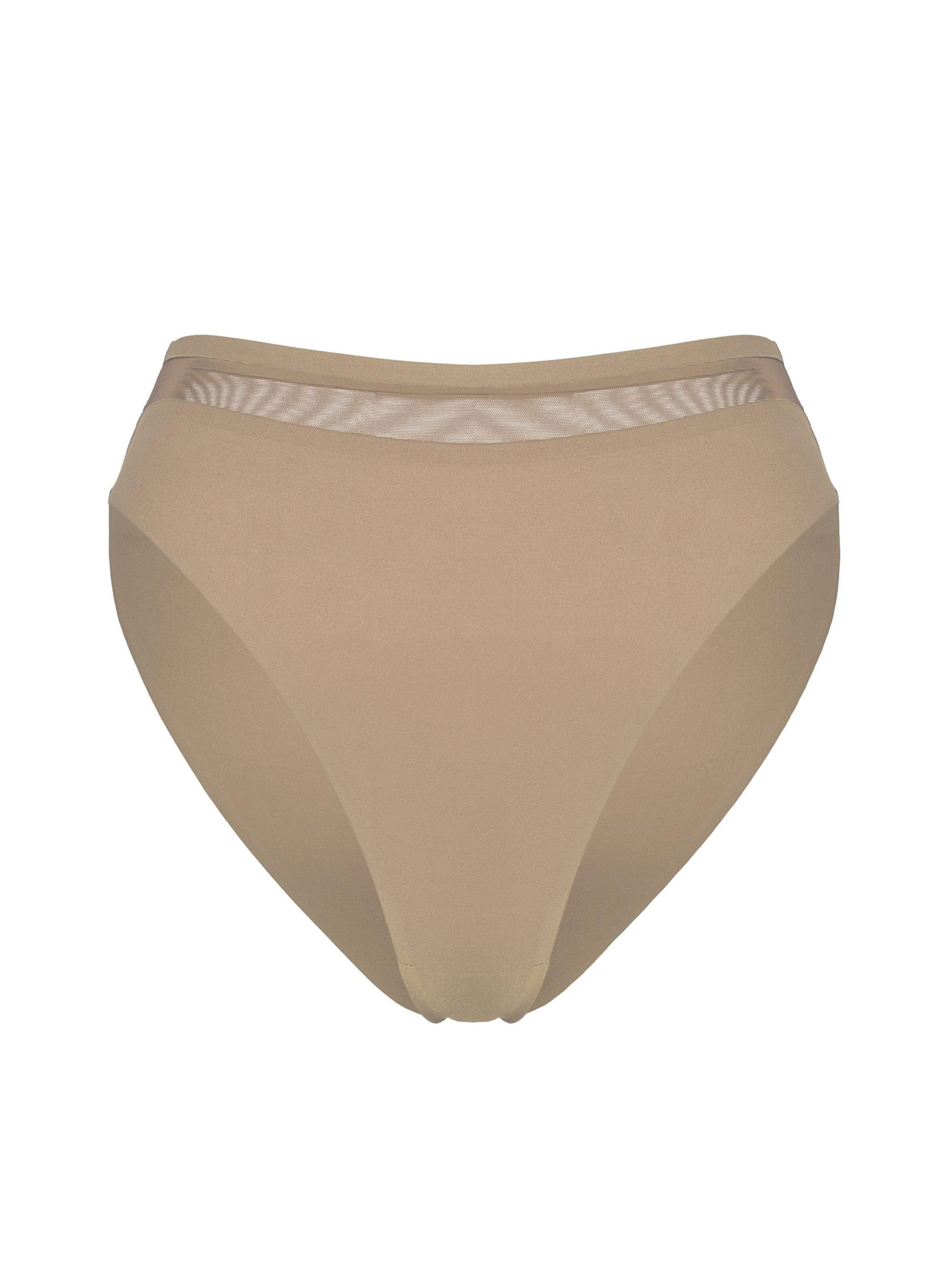 ESOTIQ - Panti 'Slip Basic, nahtlos, glatte Microfaser, transparent' en beige: frente