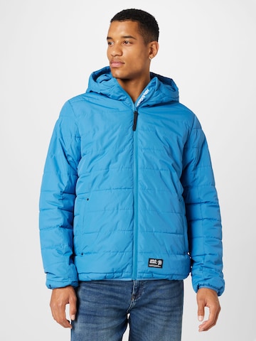 Alife and Kickin Winter Jacket in Blue: front