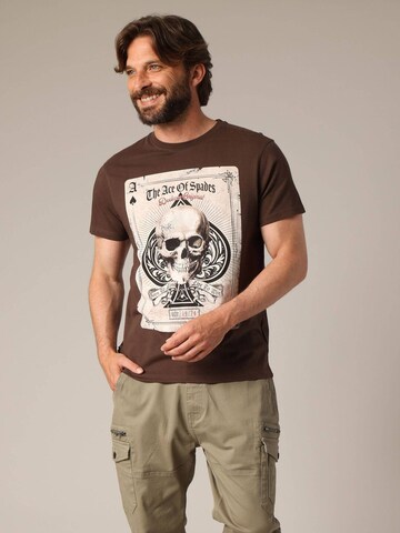 T-Shirt 'Ace' Deeluxe en marron : devant