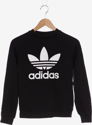 ADIDAS ORIGINALS Sweatshirt & Zip-Up Hoodie in XS in Black: front