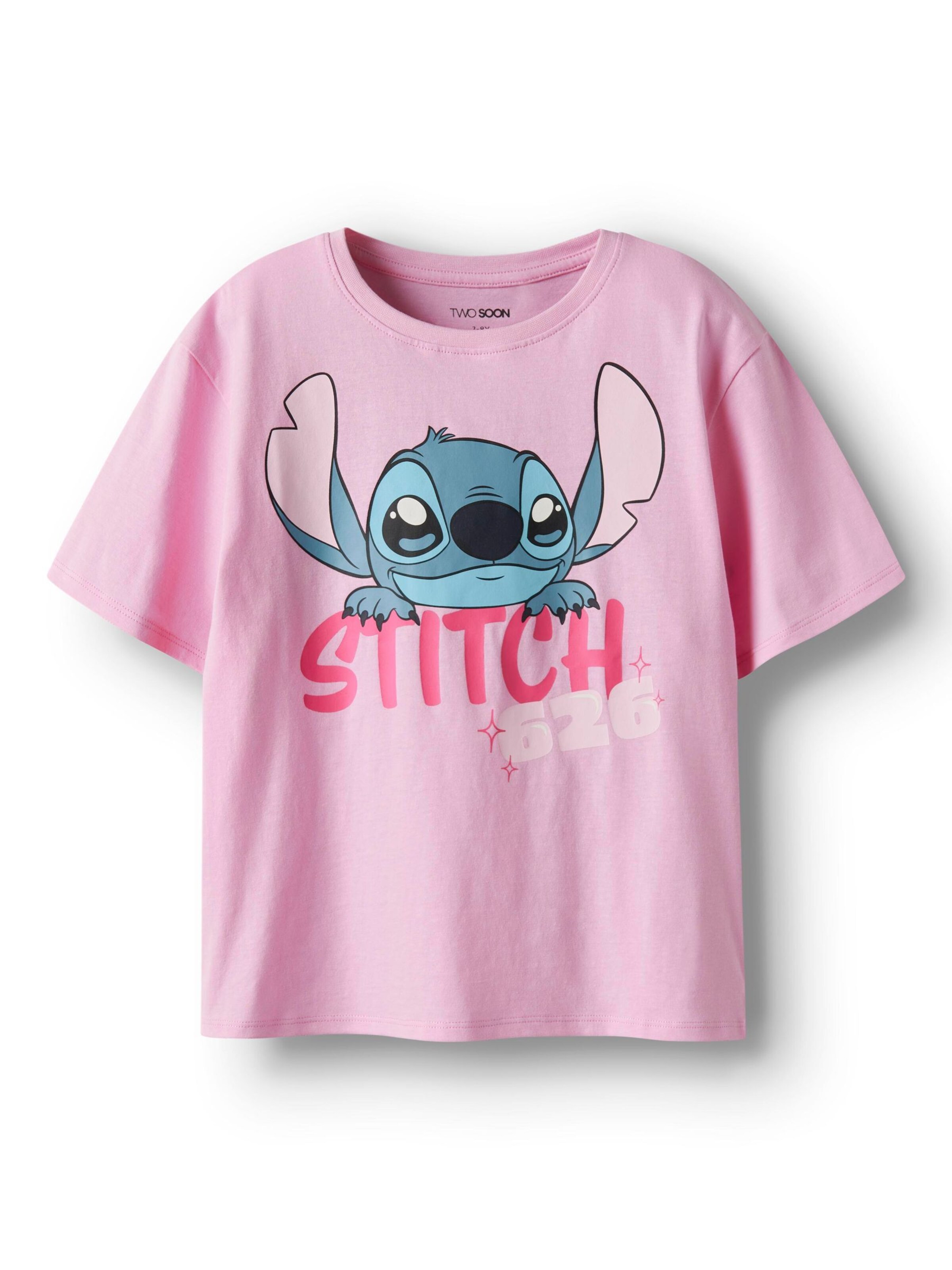 TWO SOON Футболка 'Stitch' в Ярко-розовый