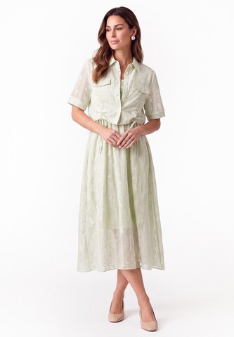 Usha - Vestido em verde: frente