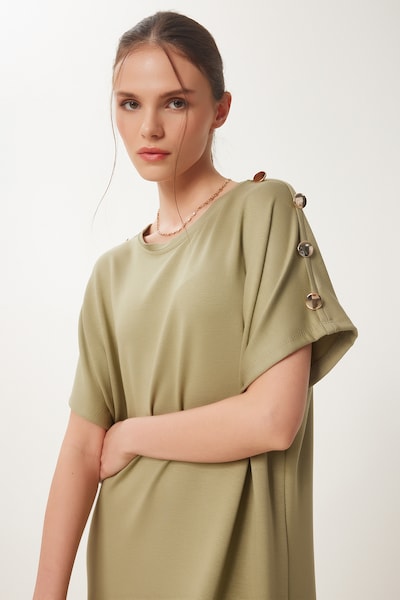 Happiness İstanbul Šaty ve velikosti 36 - khaki, Produkt