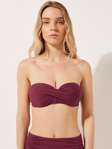 CALZEDONIA Bandeau Bikini Top 'Indonesia' in Red: front