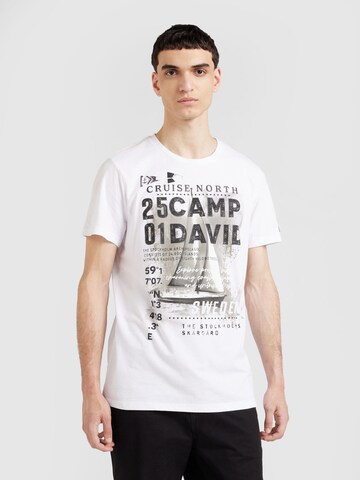 T-Shirt 'Cruise North' CAMP DAVID en blanc : devant