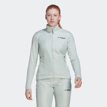 Veste en polaire fonctionnelle ADIDAS TERREX en bleu : devant