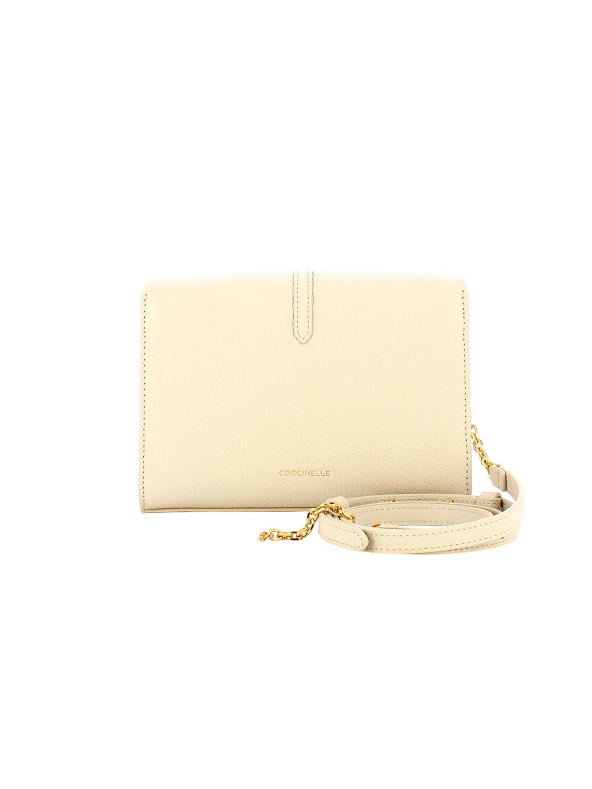 Coccinelle Schoudertas 'Coccinelle Dorian Mini Bag Grained Leather' in Wit