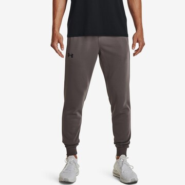 UNDER ARMOUR Tapered Sportbroek in Bruin: voorkant