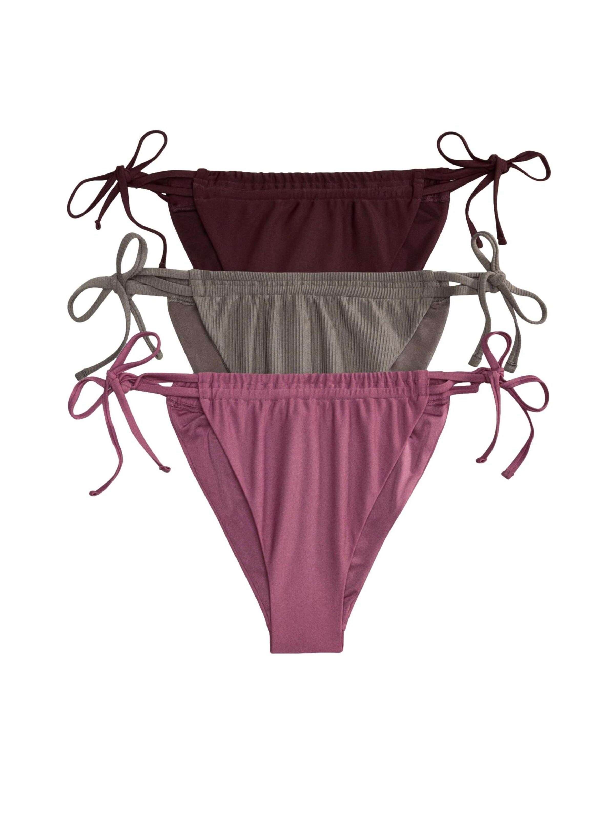 The Set Bikinibroek in Grijs: voorkant