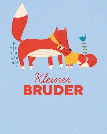watabout.kids Shirt 'Fuchs Kleiner Bruder' in Blue