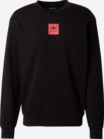 REPLAY Sweatshirt in Zwart: voorkant