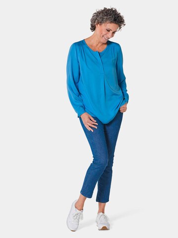 Goldner Bluse in Blau