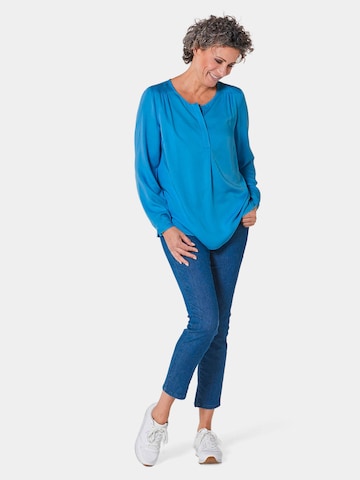 Goldner Bluse in Blau