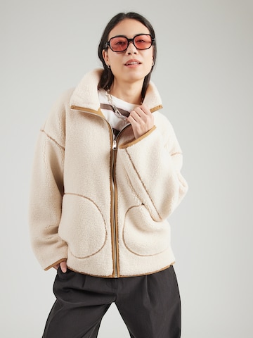 Monki Флисовая куртка в Бежевый: спереди