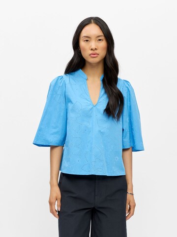 Camicia da donna 'OBJHelia' di OBJECT in blu: frontale