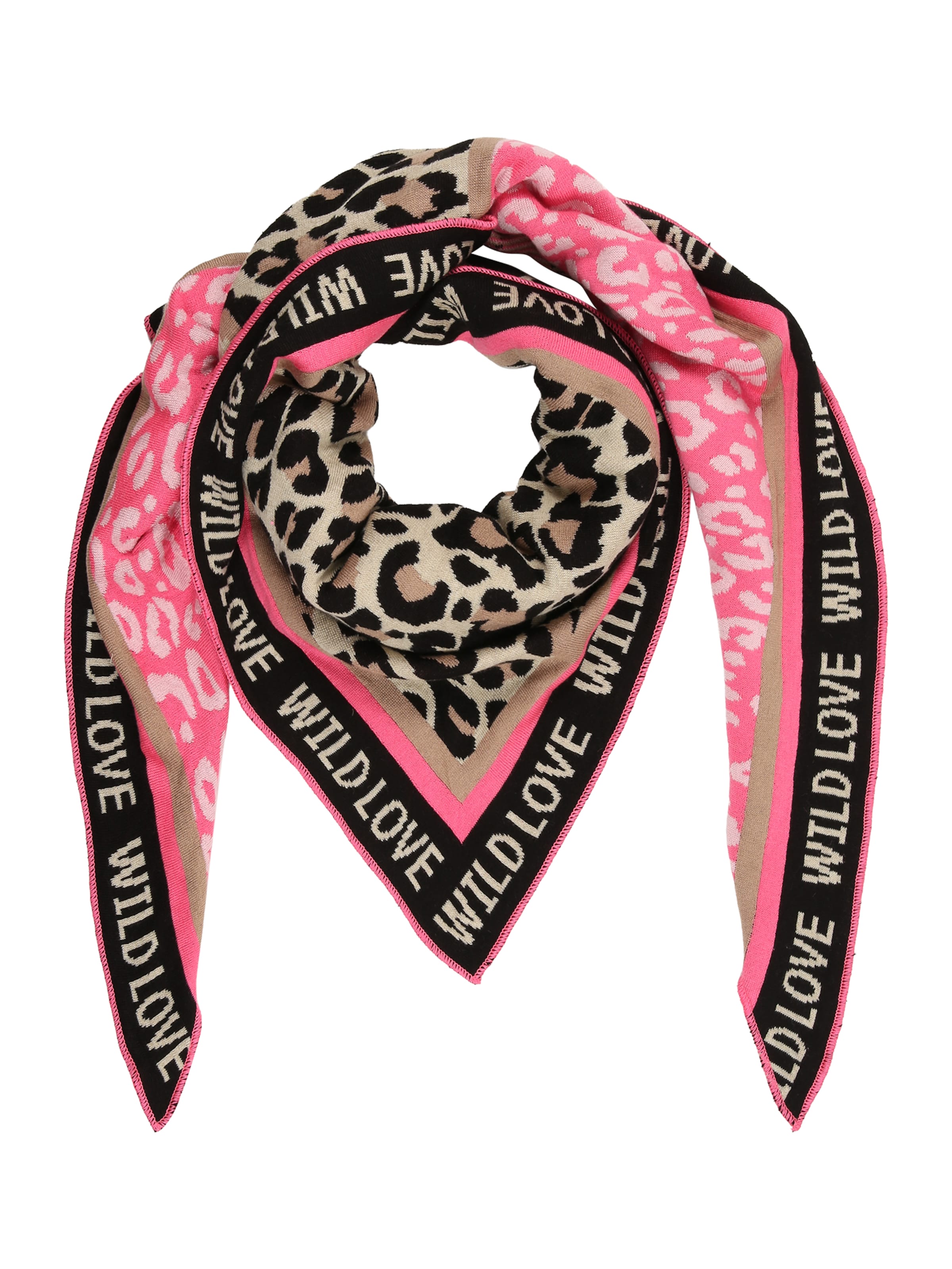 Zwillingsherz Tørklæde 'Love is Love' i sort: forside