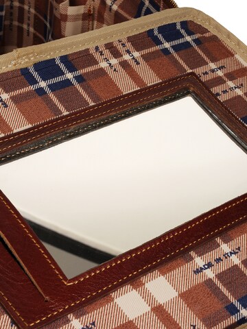 Trousse de maquillage piké en marron