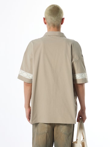 VAMOS CLO Comfort fit Overhemd 'Stockton' in Beige