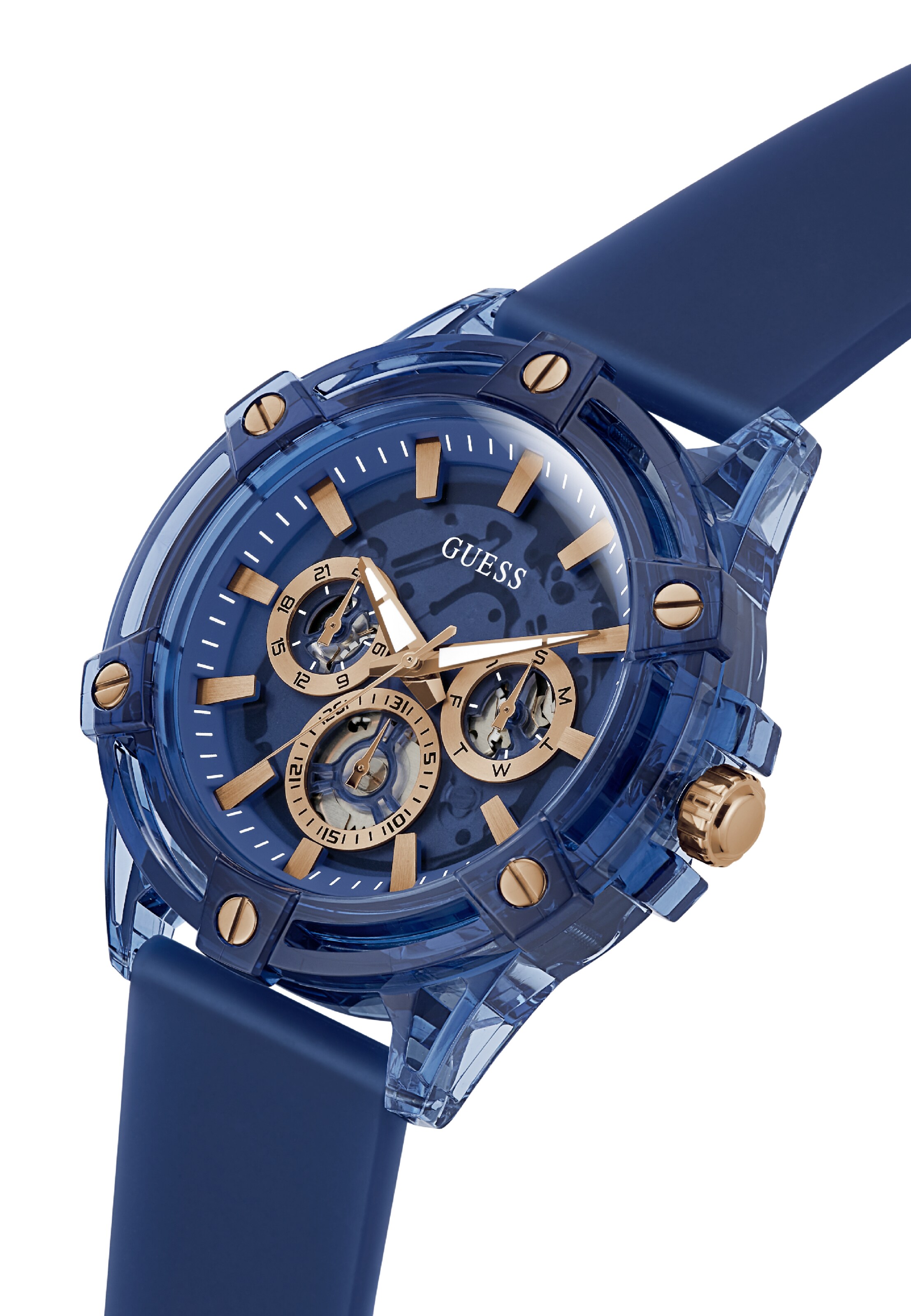 Montre à affichage analogique ' KING ' GUESS en bleu